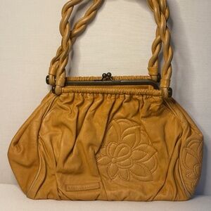 BGBC MAXAZIRA Tan Leather Shoulder Bag